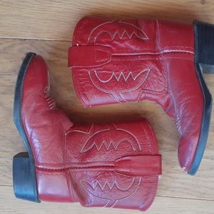 Old West Kids Cowboy Boots Red